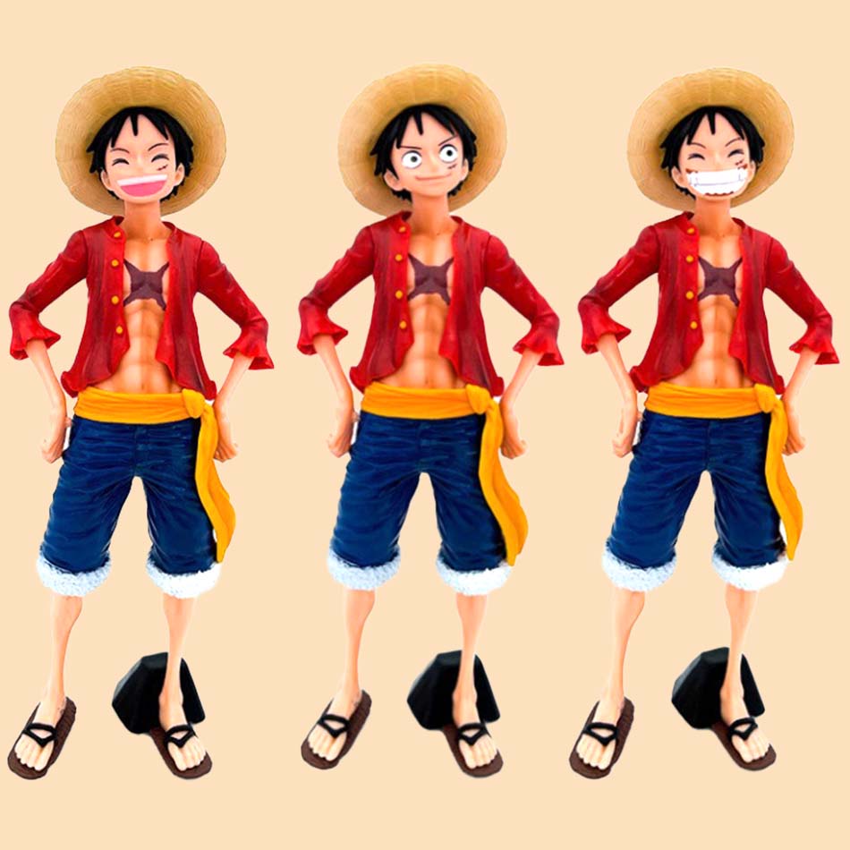 Аниме Фигурка One Piece Уверенный Улыбающийся Луффи Три Формы Смена Лица Экшен Фигурка Кукла ПВХ Модель Коллекция Игрушки Подарки