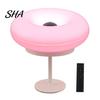 Modern Nursery Mood Lamp RGB Donut Wall Lamp, Rechargeable Touch Control Night Light with Remote, Accent Dimmable Color Changing Bedside Decor