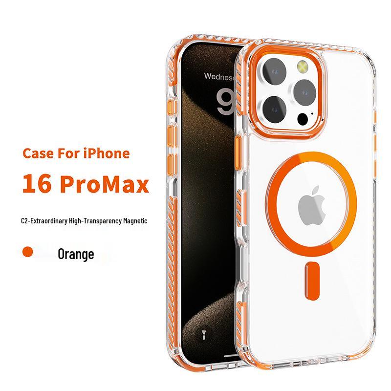 Прозрачный противоударный магнитный чехол для телефона Apple 16 Plus iPhone 17 Pro Max