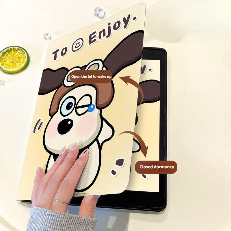 Защитный чехол из ТПУ с милым мультяшным рисунком Happy Puppy для Redmi Pad 2022 10,6 дюймов SE 11 дюймов, совместимый с Xiaomi 6/6pro 5/5pro, с держателем для ручек