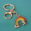 Rainbow Keychain Pendant Lightweight Metal Keychain Cloud Star Key Chains Creative
