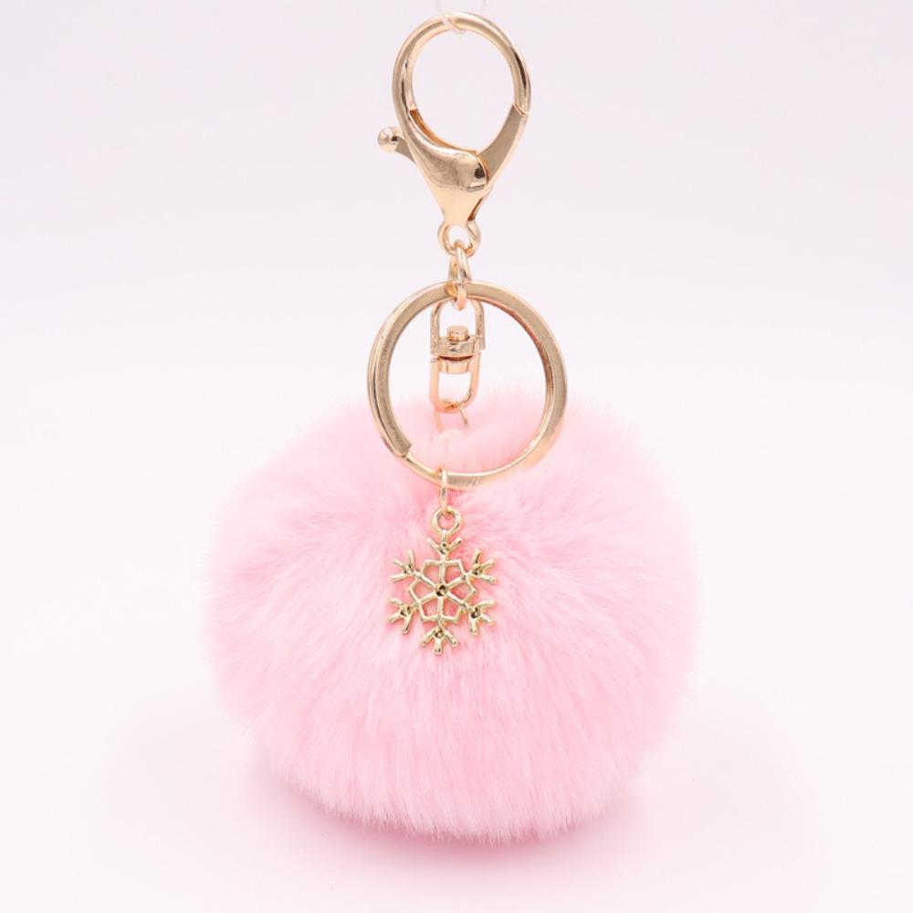 Bag Charm Pompom Pendant Fluffy Plush Ball Keyring Fashion Fur Ball Key Chain Women Girls