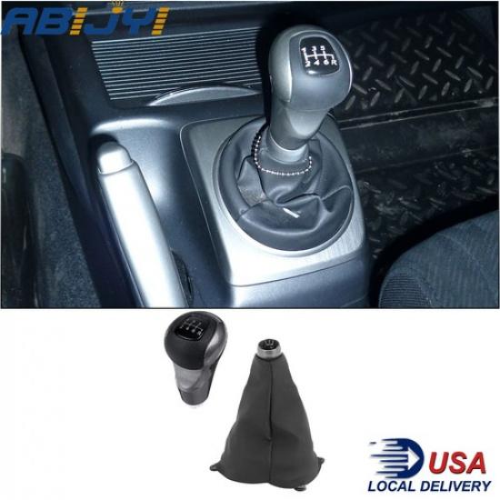 Black Manual 6 Speed Gear Shift Knob Gaitor Boot For Honda Civic DX EX LX
