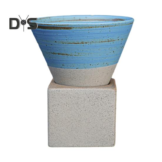 200 мл керамическая воронка для кофе с основанием, термостойкая кружка ручной работы в японском стиле для латте, капучино, чая, эспрессо, коническая кружка, подарок на день рождения