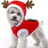 Christmas Dog Costume, Nylon Animal Print, Medium Size, Knit Fabric, Button Closure, Pet Dress for Small To Medium Dogs and Cats
