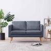 VidaXL Chesterfield 2-Seater Sofa Fabric Dark Grey Living Room Lounge Sofa 242220