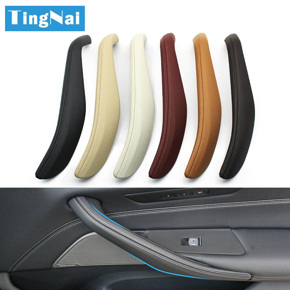 Left Right Interior Door Pull Handle Leather Outer Cover Replacement For BMW 5 Series G30 G31 F90 2018 2022