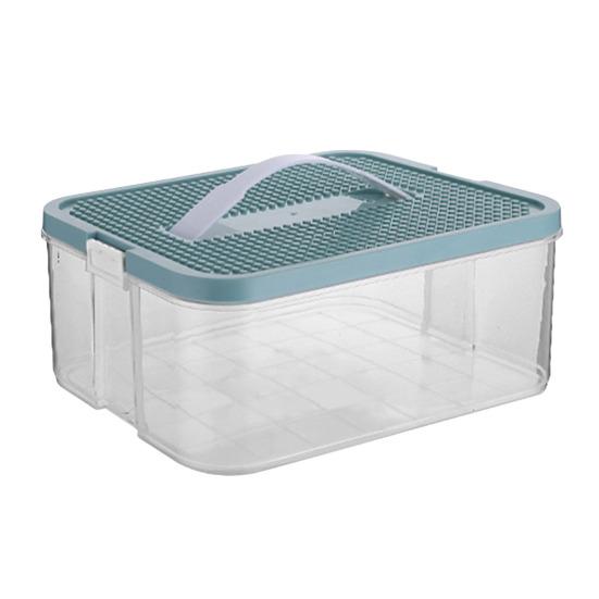 Ящик для хранения строительных блоков для 2 слоев, классифицированный прозрачный детский органайзер для игрушек с крышкой, штабелируемый, аптечка первой помощи, медицина