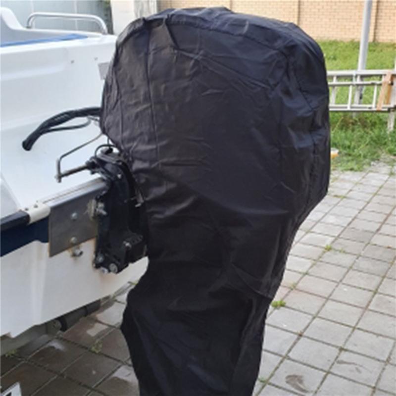 A16P-2X 420D Boat Full Outboard Engine Cover Protection Waterproof Sunshade Dust-Proof For Motor Fits 6-15HP