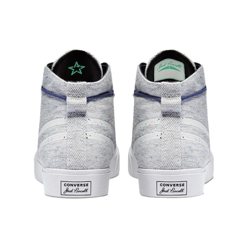 Converse Jack Purcell Rally Стильные Универсальные Высокие Кеды из Канваса Унисекс Серые и Белые