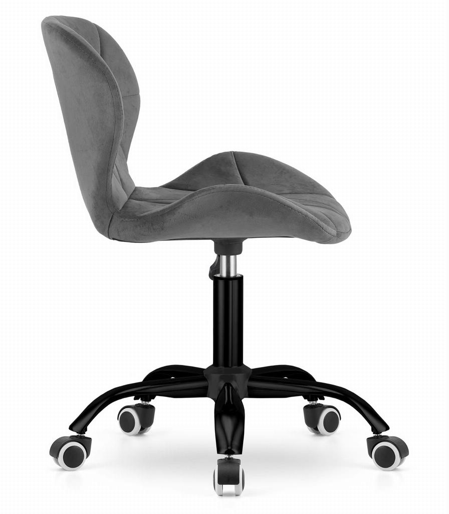 NOTO velvet swivel chair - dark gray