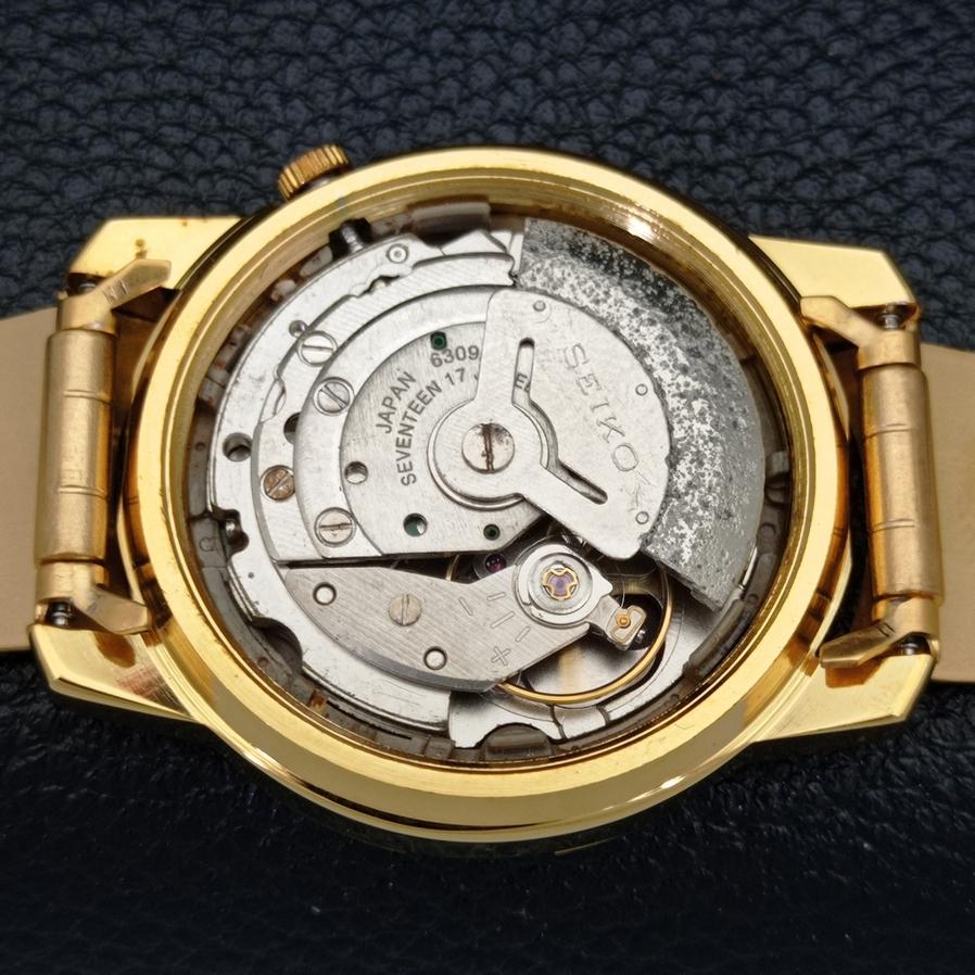 МУЖСКИЕ ВОССТАНОВЛЕННЫЕ SEIKO 5 JAPAN 6309A АВТОМАТИЧЕСКИЕ АРАБСКИЕ БЕЛЫЕ ЦИФЕРБЛАТНЫЕ ЧАСЫ a426405-2
