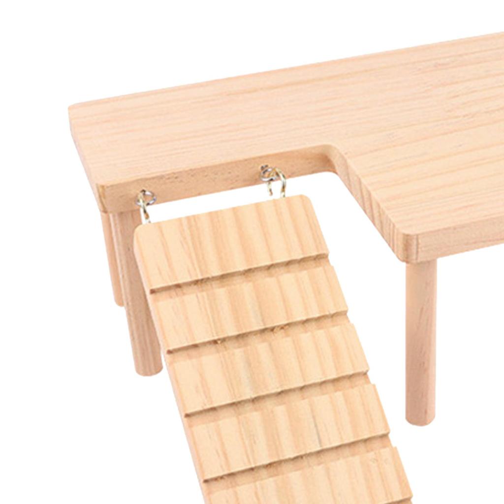 Деревянные платформы для хомяков с лестницей для лазания, игровой набор для грызунов, крыс и мышей