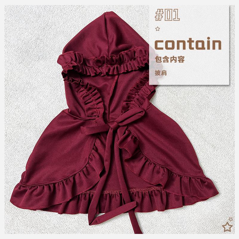Little Red Riding Hood Shawl Cape Christmas Pastoral Children's Dress Cinderella Halloween Children's Costume