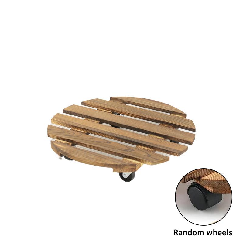 1 шт. Универсальная деревянная с колесами подставка на колесиках для перевозки горшков, тележка для кашпо, основание для цветочного горшка