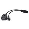 Power Plug Cable 30cm Y Shape IEC320 C6 Male To C5+  Female Replacement Power Cord Cable