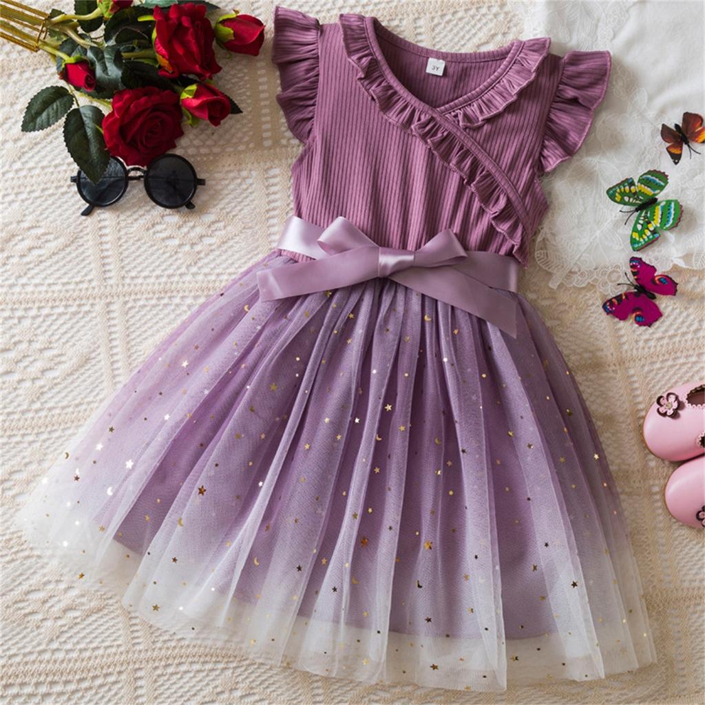 Baby Girls Princess Bridesmaid Pageant Gown Birthday Party Wedding Dress