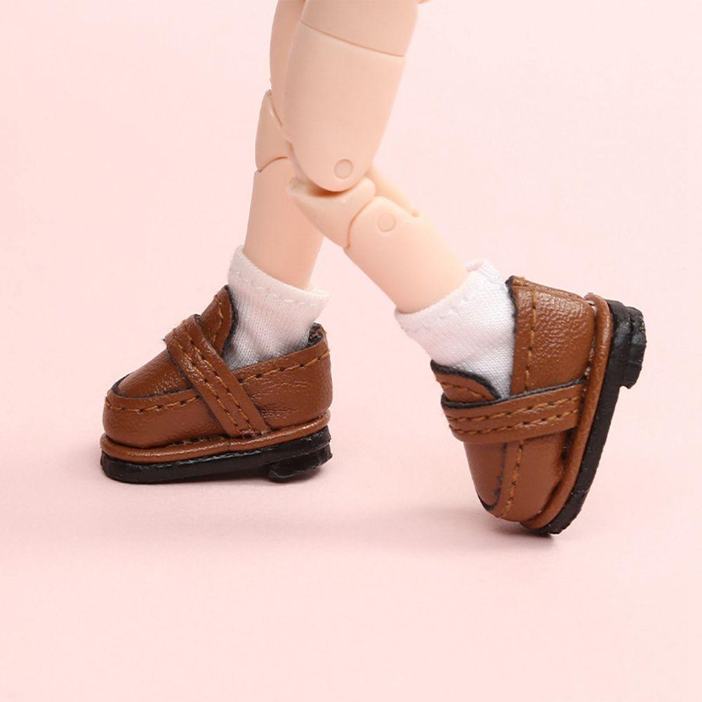 4 Colors Cute for 1/11 OB11 Cowhide Dolls Shoes New Casual Leather Shoes Doll Boots