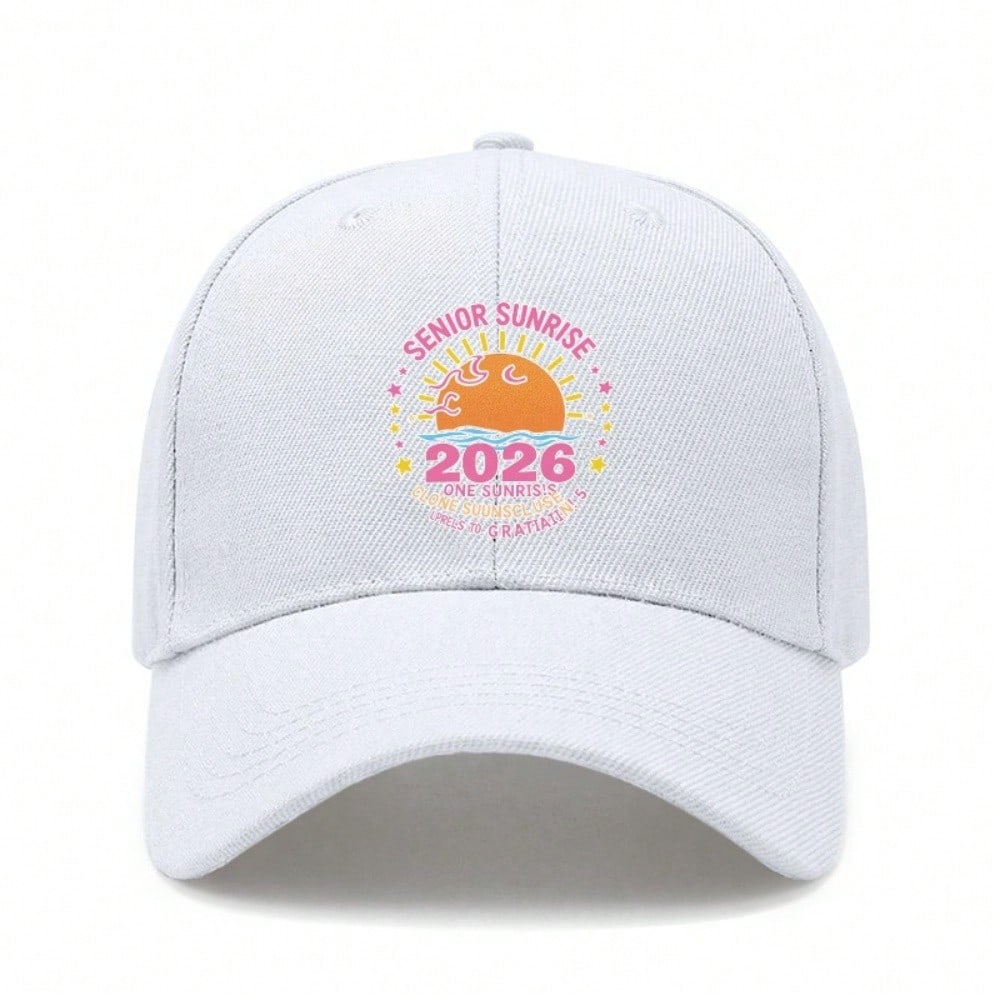 [Graduation Baseball Cap] Senior Sunrise 2026 Print Adjustable Sun Protection Baseball Hat - Lightweight Breathable Polyester Unisex Outdoor Sports