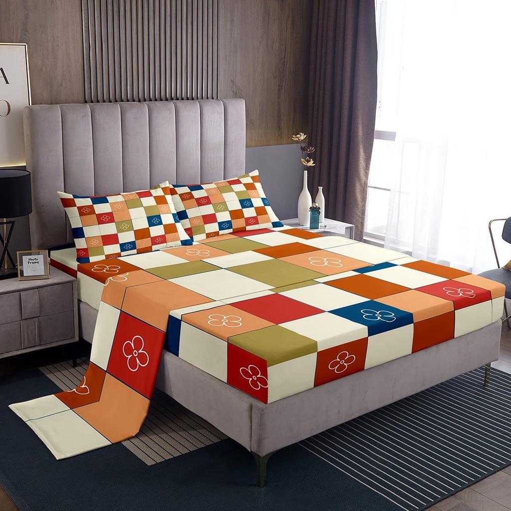 Bohemian Pattern Bed Hat Four-Piece Bedding Set Bedroom Dormitory Bedding Decoration