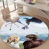 1pc Toothless1 Design Printed Area Round Carpet for Bedroom Living Room Home Decor Rugs Mat Non Slip Mat Rug for Bedside