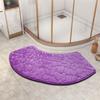 Practical Curved Bath Mat Cobblestone Thickened Shower Doormat Absorbent Non-slip Bathroom Floor Mat