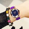 Fashionable Womens Bracelet Watch With Timeless Starry Sky Design And Alloy Case