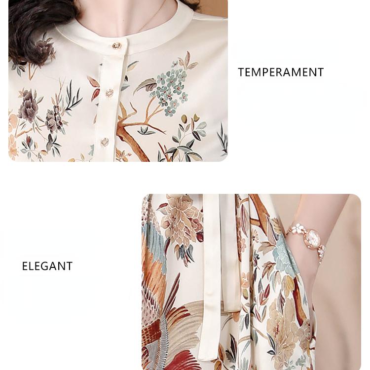 Летнее платье из искусственного шелка с принтом в китайском стиле для женщин больших размеров