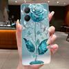 For Vivo Y27s Case V2322 Clear Aesthetic Fashion Butterfly Flowers Soft TPU Bumper For Vivo Y27 5G V2302 Phone Case Back Cover