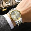 POEDAGAR Fashion Business Men's Watch Luminous Waterproof Week Date Luxury Man Wristwatch Stainless Steel Quartz Watches For Men
