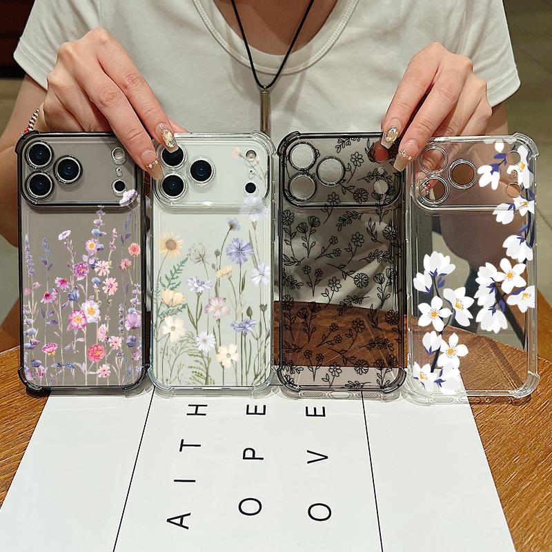 Delicate Garden Print Design For iPhone 17 Air 16 15 14 Pro Max 13 12 11 ShockProof TPU Soft Case Cover