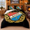 Croatia Pattern Bedding 3Pcs Set Bed Sheet And Pillowcases For Indoor Bedroom