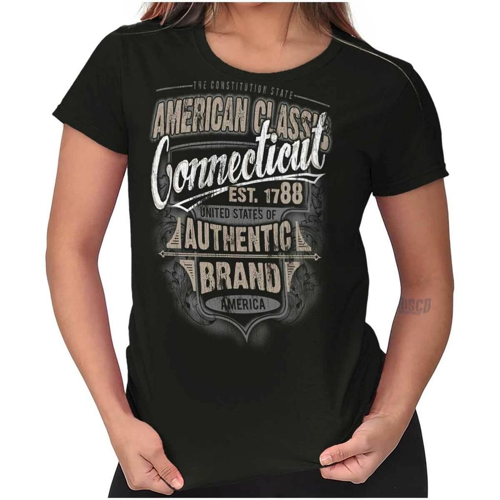 Connecticut American Souvenir Country CT USA Graphic T Shirts for Women T-Shirt