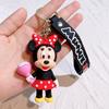 Disney Набор брелоков для ключей с персонажами Микки и Минни Цветочной серии Милый мультяшный букет Парный брелок Цветочный узор Сумка Подарок