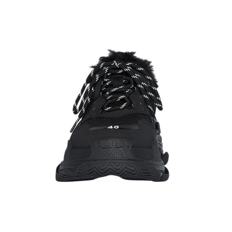 Balenciaga Тройной S Искусственный мех Черный 668563W3CQ51000