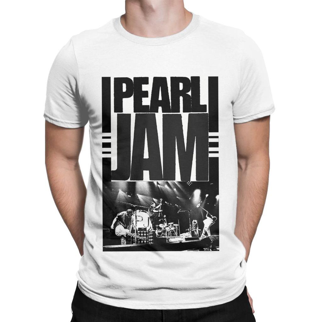 Мужские футболки Pearl Jam Хлопковые топы Новинка Футболки с коротким рукавом и круглым вырезом Графические футболки