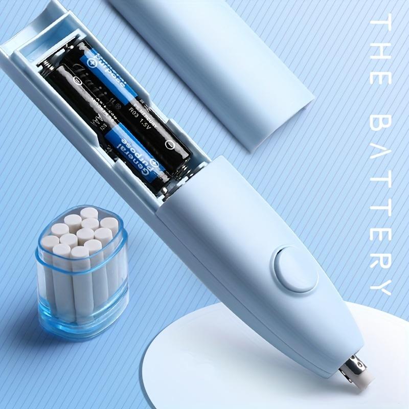 1 электрический ластик с 10 запасными картриджами, подходит для индивидуальных студенческих набросков, автоматический ластик, чистый и бесшовный, без батареек