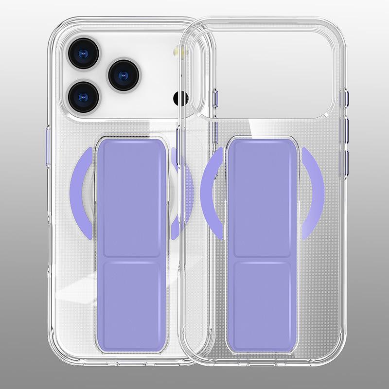 Для IPhone17promax Прозрачный Чехол-подставка для телефона 16 Кристальный браслет 15 Магнитная защитная крышка