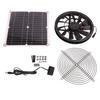 18V 12W Solar Exhaust Fan Kit Waterproof DC Brushless Round Solar Panel Cooling Fan for Workshop