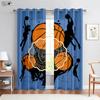2 Pack Cool Basketball 3D Printed Curtains Suitable for Bedroom Living Room Club Decorative Curtains Home Decor