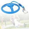 Kids Gym Rotating Wheel Portable Swing Monkey Wheel Set with Rope for Outdoor Indoor Park Blue