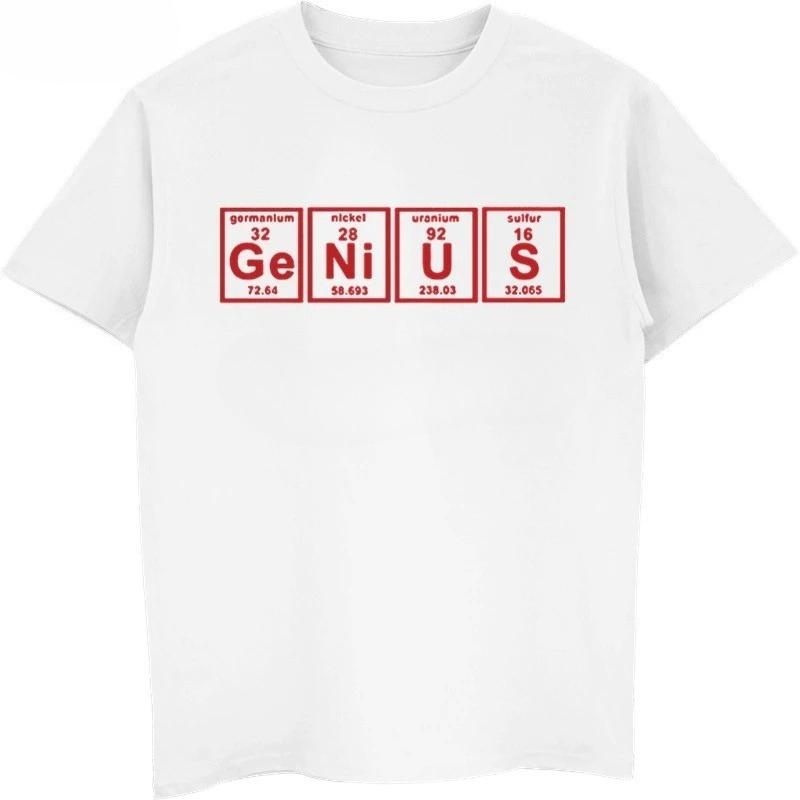 Funny Genius Periodic Table Science Chemistry T-shirt Summer Adult Printed Women T Shirt Casual Unisex Tees Tops
