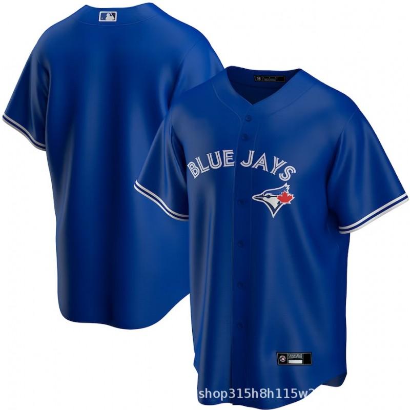 Mens Embroidered MLB Toronto Blue Jays Baseball Jersey Sportswear Loose Fit Cotton Blend Tee Fans