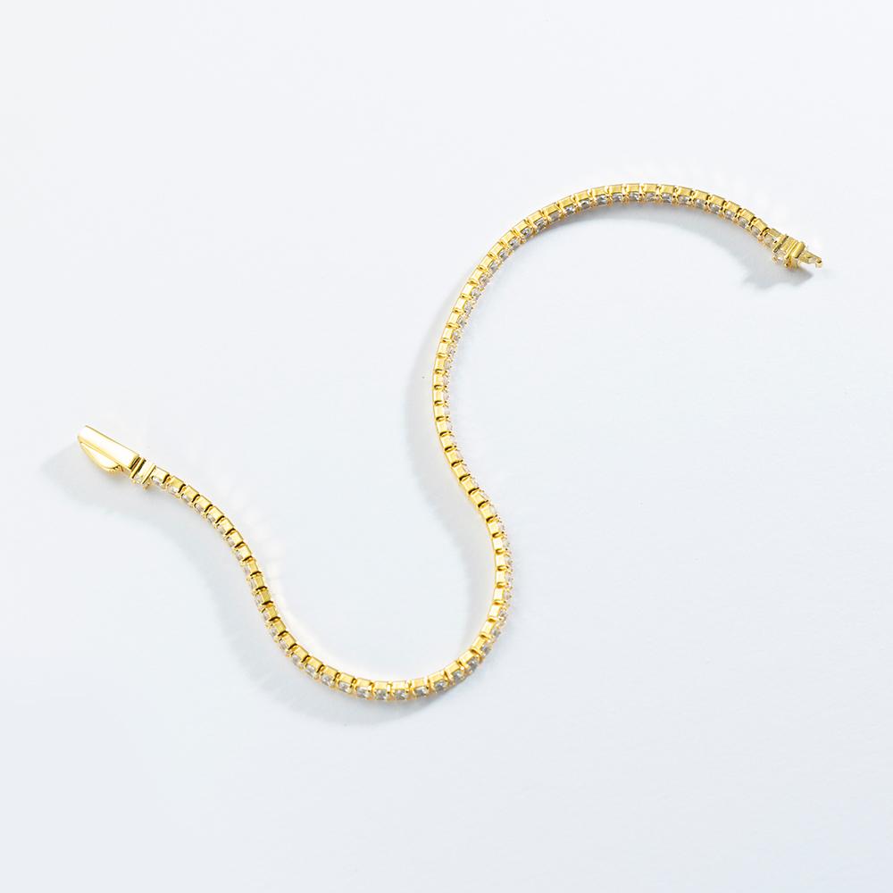 ANDYWEN 925 Sterling Silver Thicker 2mm Green Tennis Paperclip Bracelet Chain Women Rock Punk 2023 Winter Luxury Jewelry