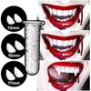 Cosplay Vampire Fangs Teeth with Adhesive, Cosplay Accessories Halloween Party Prop Decoration Fake Vampire Teeth