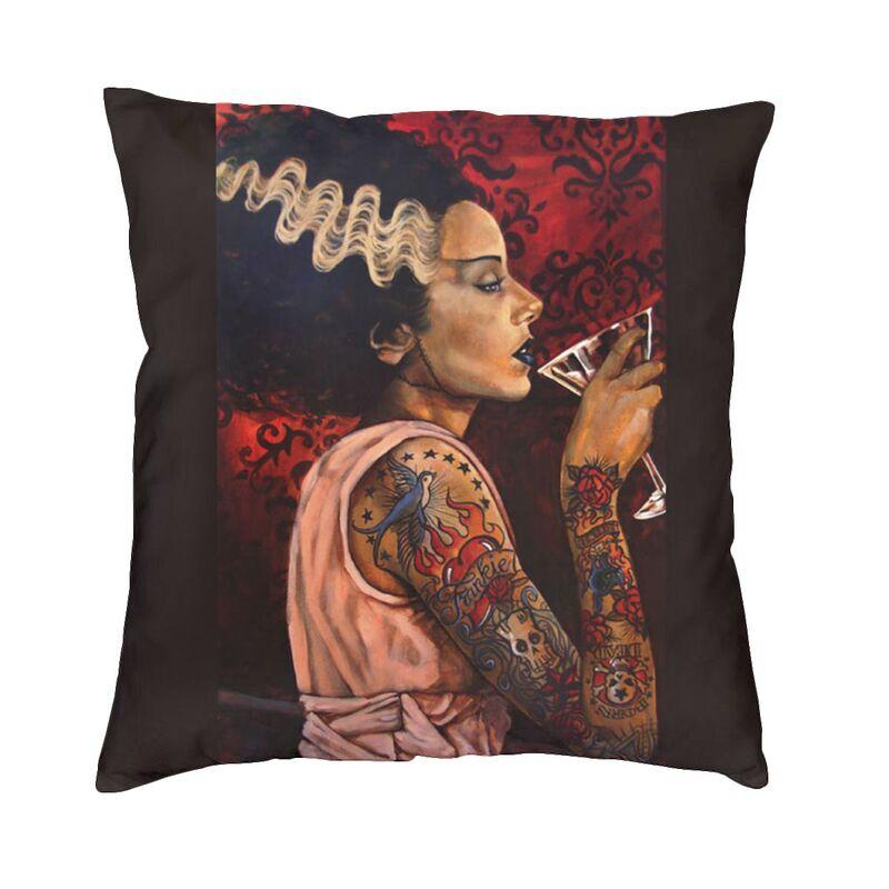 Flirtationship Bride Of Frankenstein Cushion Cover Horror Film Floor Pillow Case For Sofa Fashion Pillowcase Home Decor