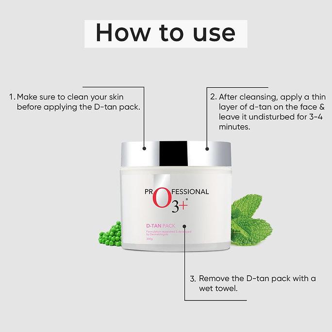 O3+ D-TAN Professional Face Pack,300gm Each (Pack of 2)