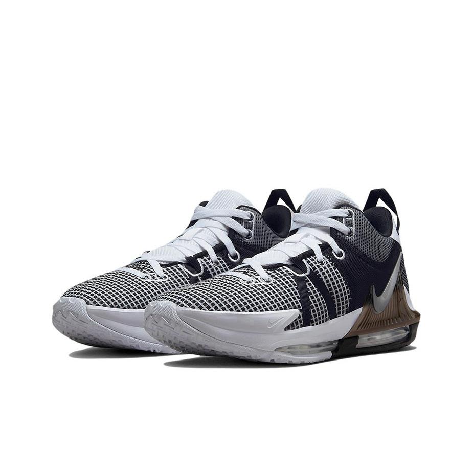 Nike LeBron Witness 7 Белые Черные Мужские Кроссовки Металлик-Серебристый DM1123-100