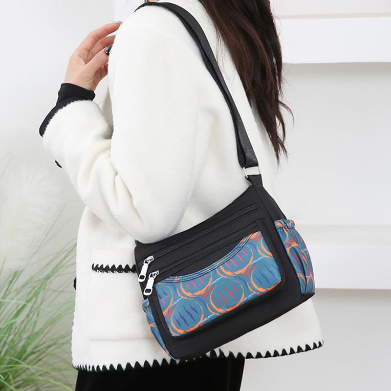 Модная новая сумка для мамы среднего возраста, большая вместимость, с принтом, многослойная наплечная сумка, легкая, повседневная, сумка-кроссбоди для леди-джокера