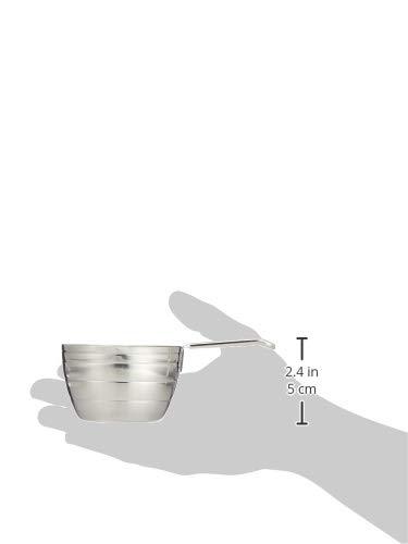 Yoshikawa YH9398 Cookpal Smart Measuring Cup, 7.8 fl oz (200 ml), Silver, Made in Japan
